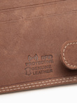Men's leather wallet - light brown A092