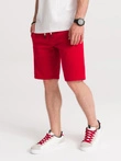 Pantaloni scurți pentru bărbați cu buzunare - roșu V7 OM-SRBS-0109