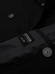 Elegant SLIM FIT men's trench coat with belt - black V2 OM-COSC-0126