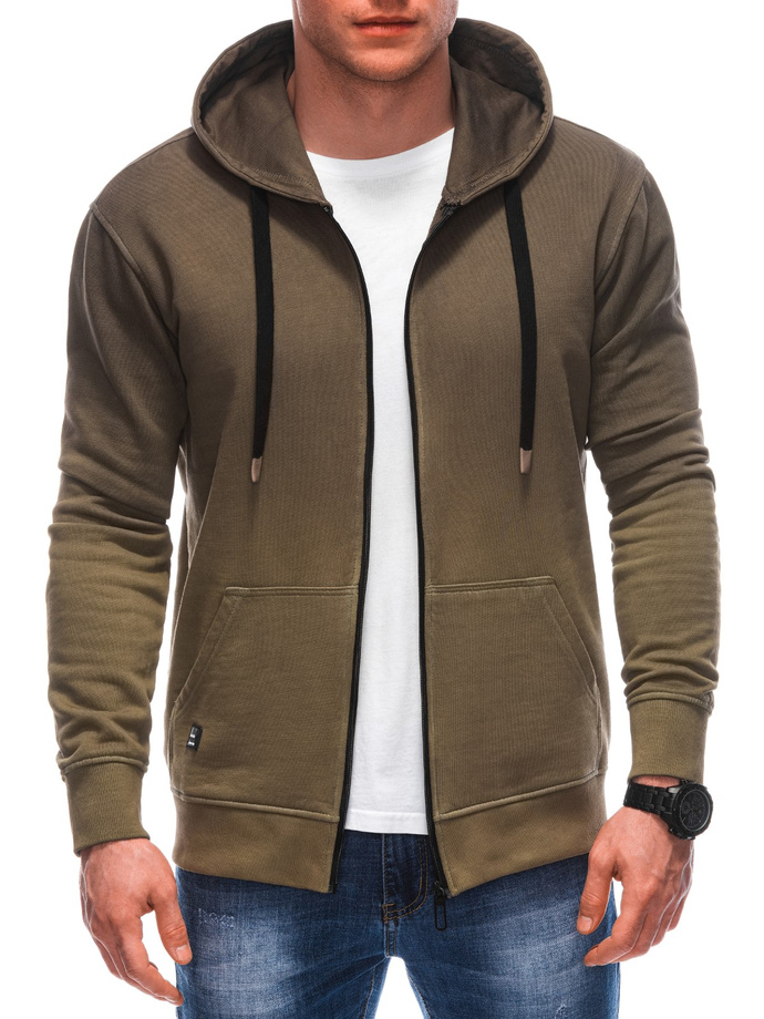 Bluza męska z kapturem B873 - niebieska