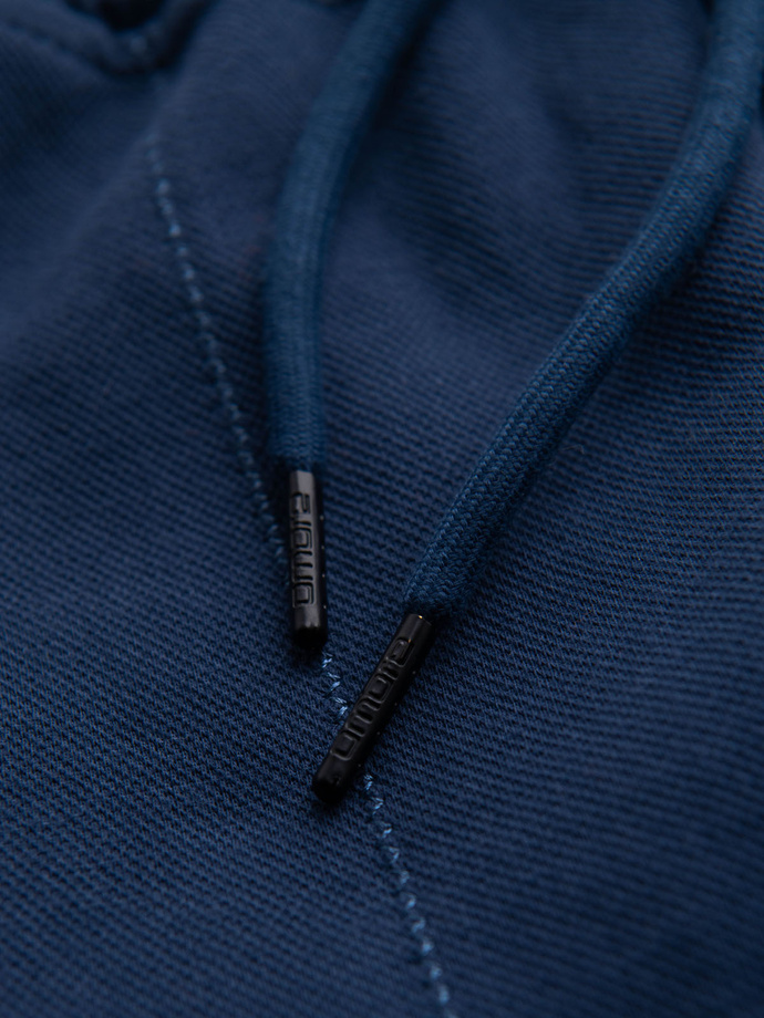 Pánske štruktúrované pletené tepláky CARROT - tmavomodré V5 OM-PASK-0143