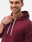 Men's hooded sweatshirt - dark red OM-SSBN-0120