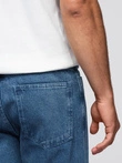 Men's denim pants CARROT FIT with rubbing - blue V2 OM-PADP-0250