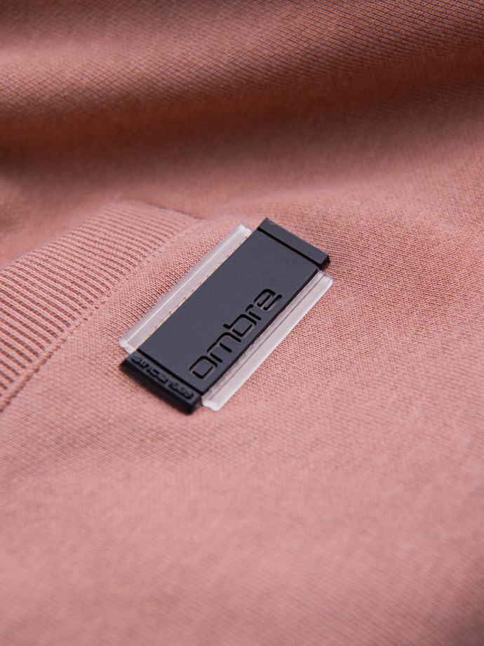 Vyriški prakaitiniai šortai BASIC iki kelių - tamsiai rožinės spalvos V4 OM-SRBS-0149