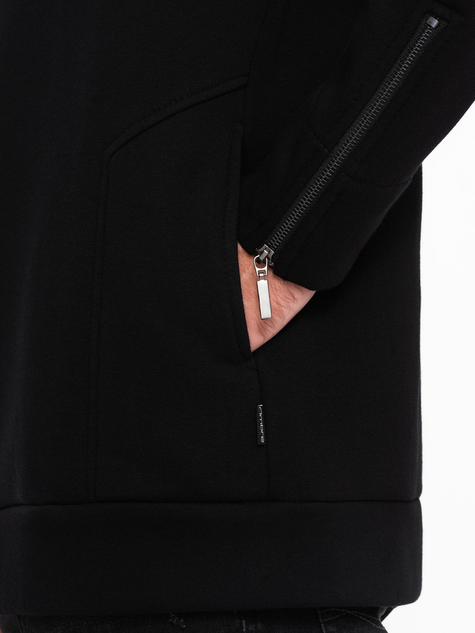 Hanorac cu guler deschis pentru bărbați LONDON - negru B1362