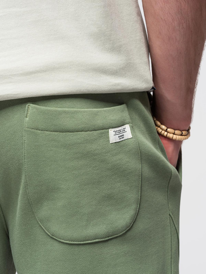 Pánské tepláky jogger - zelené V3 OM-PABS-0173