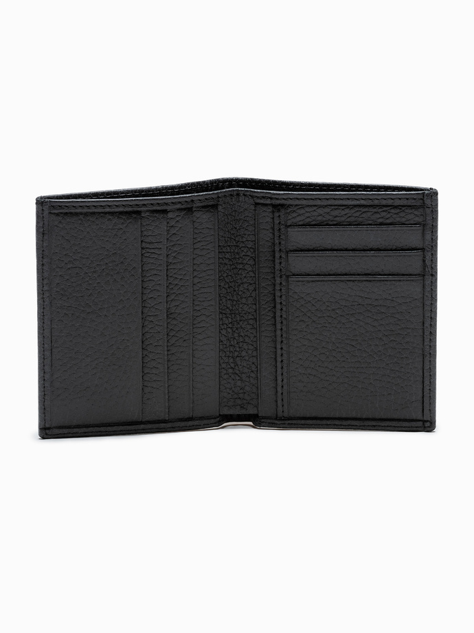 Men's leather wallet - black A608