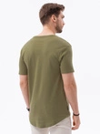 Men's printed t-shirt - olive S1387