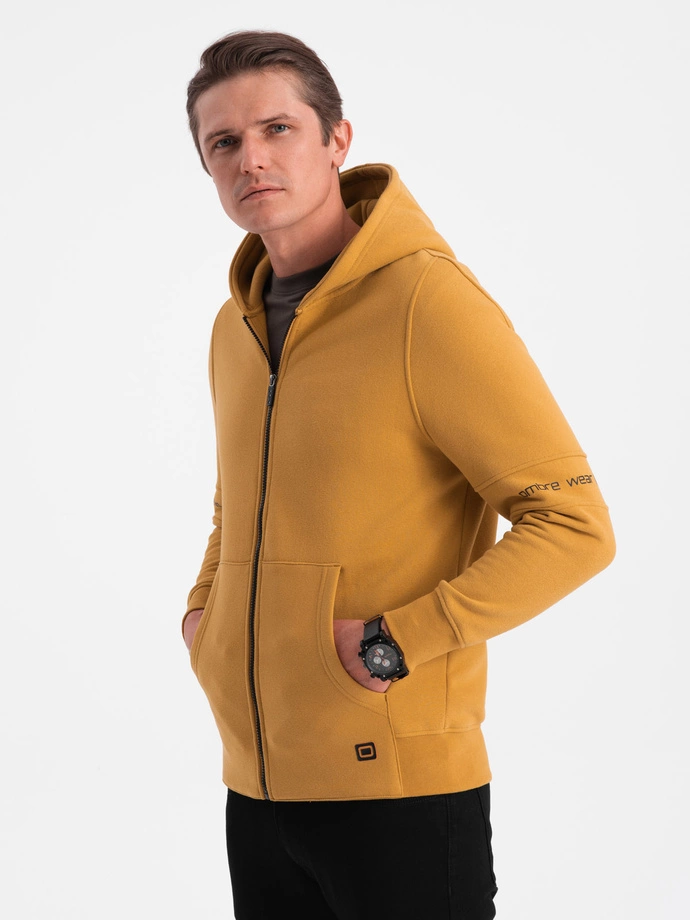 Men's zip-up sweatshirt - mustard B1423