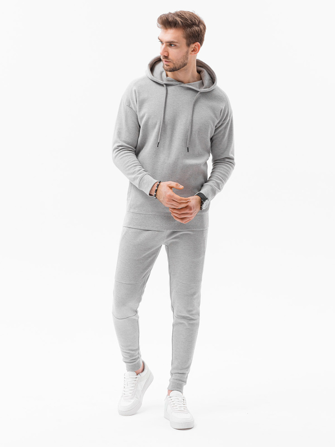 Men's set hoodie + pants - grey melange Z49