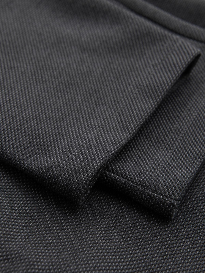 Pánské pletené kalhoty s elastickým pasem - tmavě šedé V2 OM-PACP-0116