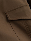 Pantaloni bărbătești REGULAR din stofă cu buzunare cargo - verde oliv V2 OM-PACG-0178