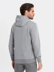 Men's hooded sweatshirt - grey melange V B979