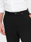 Vyriškos REGULAR FIT chino kelnės su elastine juosta - juodos V4 OM-PACP-0157