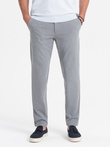 Pantaloni chino SLIM FIT pentru bărbați eleganți - gri deschis V1 OM-PACP-0191