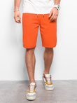 Pantaloni scurți de trening pentru bărbați, cu margine - portocaliu V5 W360