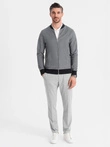 Pánská pletená bunda bomber - černá V1 OM-SSZP-0238
