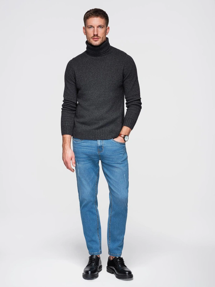 Pánsky roztrhaný denim REGULAR FIT - modrý V3 OM-PADP-0241