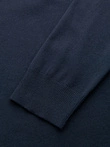 Men's sweater with viscose and spread neckline - navy blue V4 OM-SWZS-0124