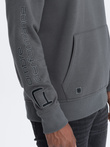 Men's tri-color hoodie - gray V2 OM-SSNZ-22FW-014
