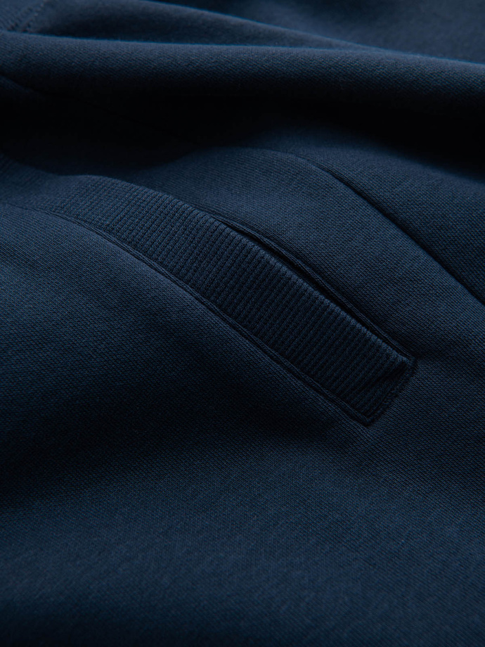 Pantaloni scurți din bumbac pentru bărbați BASIC - albastru marin V1 OM-SRBS-0149