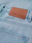 Men's CARROT FIT denim pants with rubbing - light blue V1 OM-PADP-0250