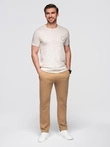 Pantaloni de trening pentru bărbați cu picior fără căptușeală - maro V2 OM-PABS-0206