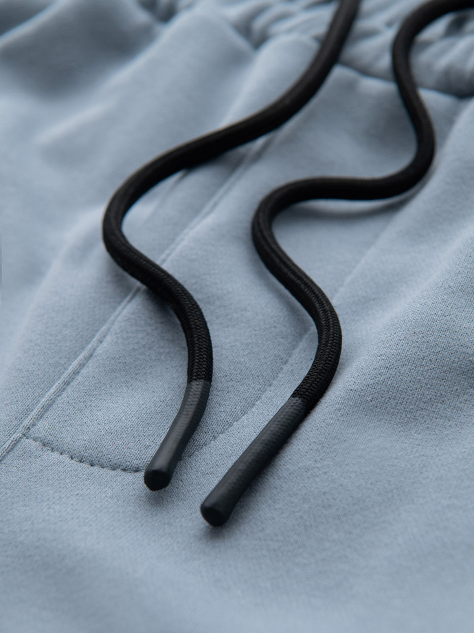 Pantaloni scurți casual pentru bărbați SLIM FIT jacquard knit - albastru marin V1 OM-SRCS-0168