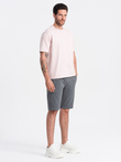 Men's BASIC cotton sweat shorts - graphite V11 OM-SRBS-0149