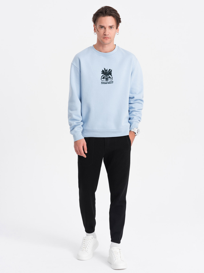 Pantaloni de trening bărbătești CARROT din tricot structurat - negru V8 OM-PASK-0143