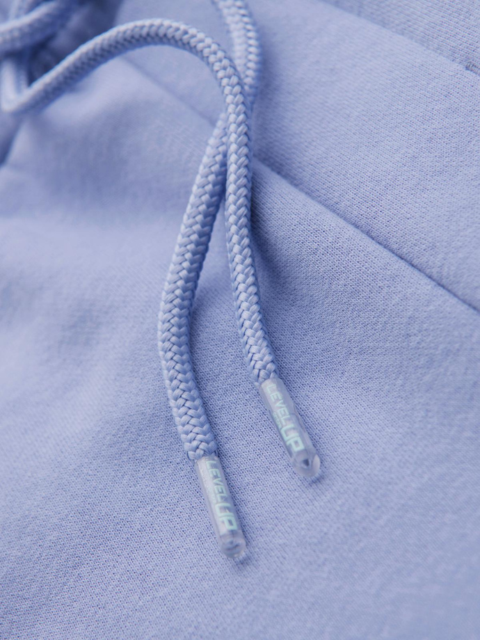 Unisex teplákové šortky s rebrovaným pásom - levanduľová V9 OU-SRBC-0101