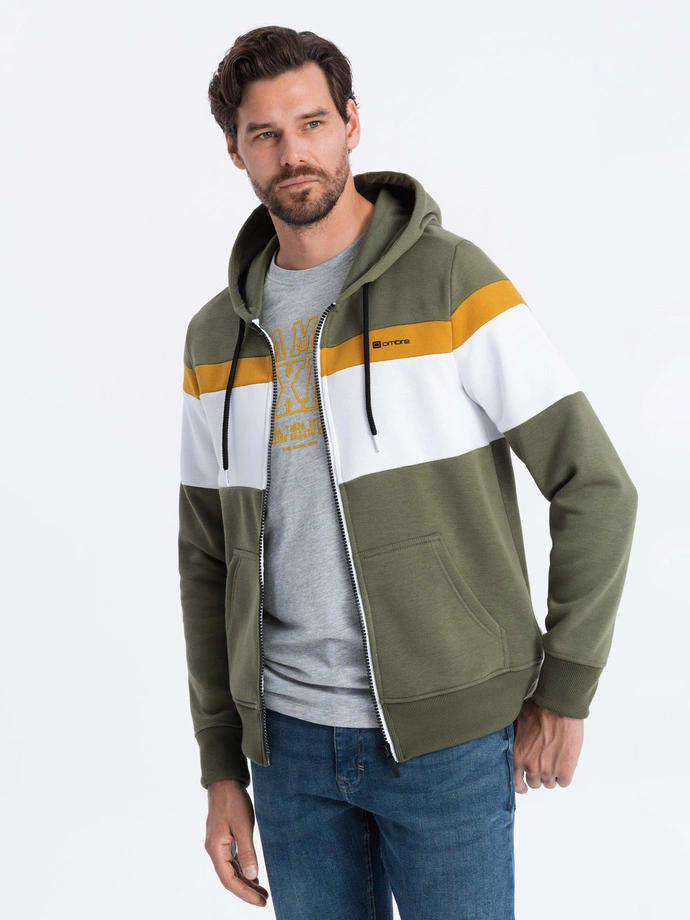 Men's hooded sweatshirt - olive B1420