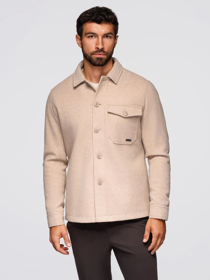 Men's shirt jacket - beige V1 OM-JANP-0291