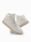 Insulated men's high top sneaker shoes - white V1 OM-FOSH-0139