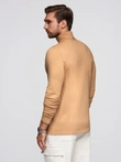 Men's plain turtleneck longsleeve - light brown V5 OM-LSCL-0130