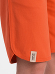 Pantaloni scurți de trening cu picior rotunjit pentru bărbați - portocaliu V5 OM-SRSK-0105