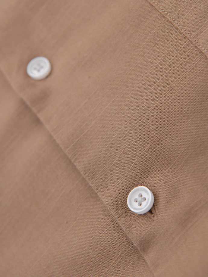 Blazer bărbătesc cu croială REGULAR cu in - crem V1 OM-BLZB-0128