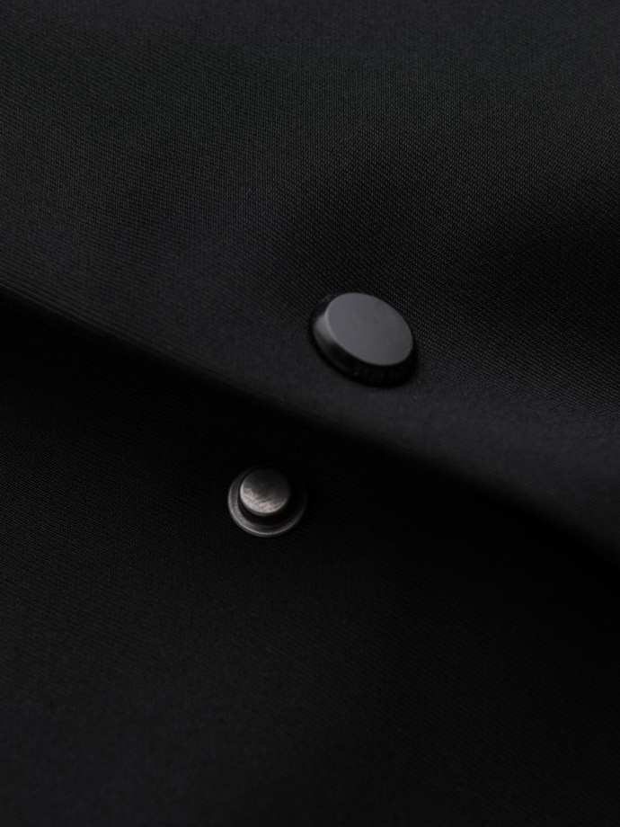 Pánská bunda s odnímatelnou podšívkou a kapucí - černá V1 OM-BLZB-0126