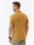 Men's pique knit polo shirt - mustard V8 S1374