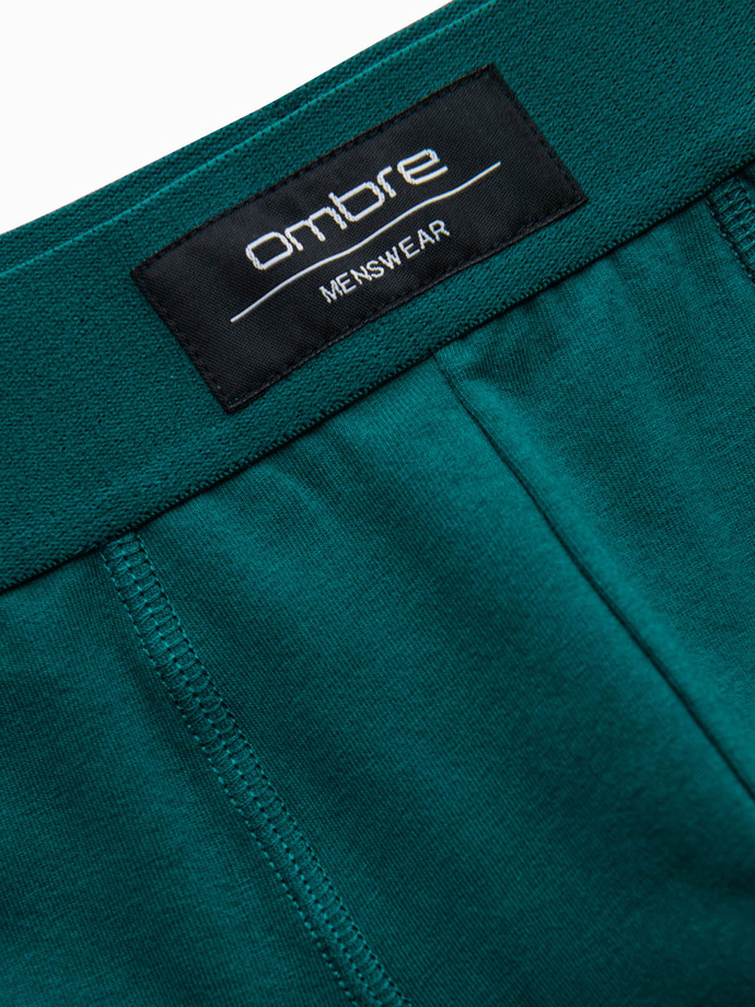 Pánské jednobarevné boxerky BASIC s elastanem - směs 3 balení OM-UNBB-0106