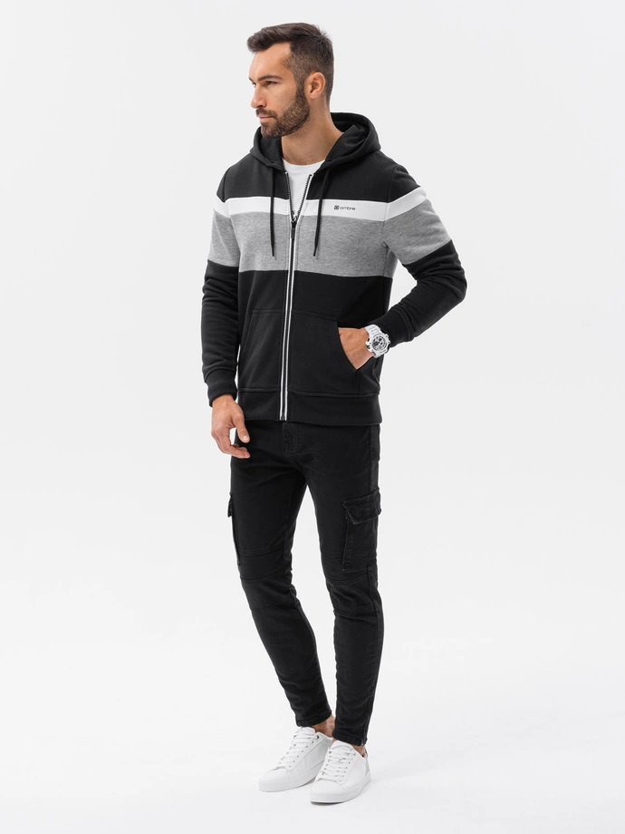 Men's hooded sweatshirt - black V3 B1420