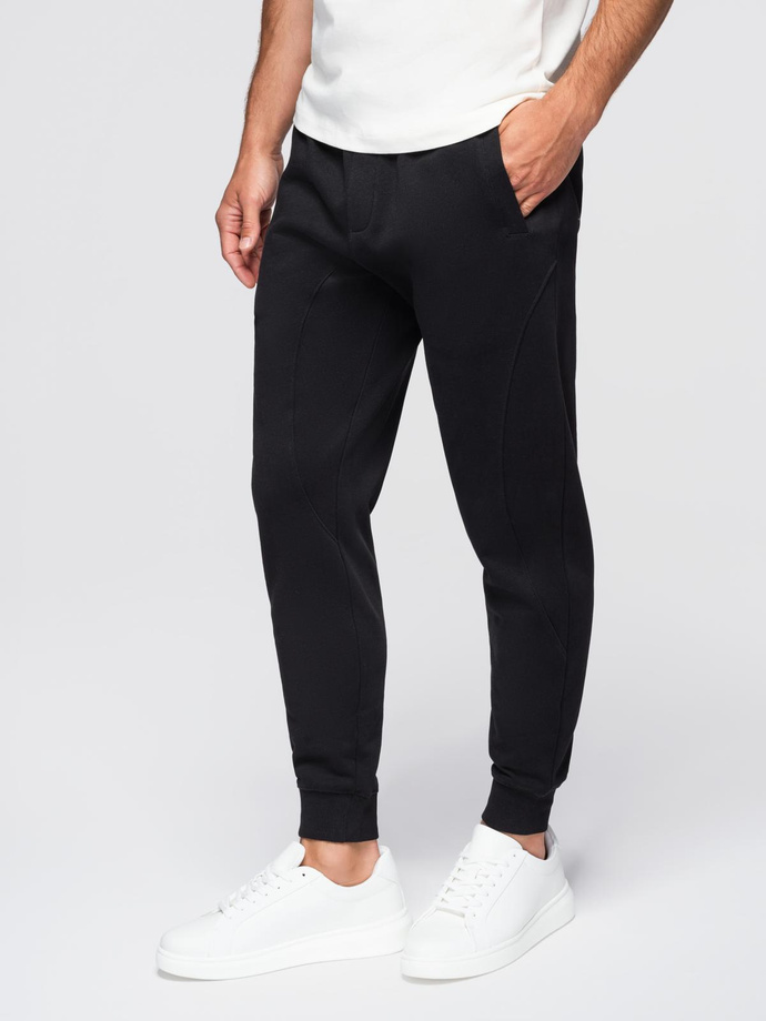 Pantaloni de trening jogger pentru bărbați - negru V5 OM-PABS-0173