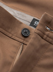 Pánske chino nohavice SLIM FIT s jemnou textúrou - hnedé V2 OM-PACP-0190