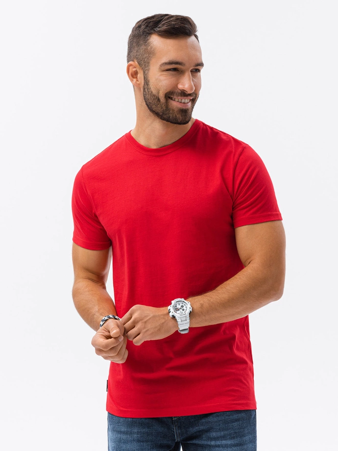 Men's plain t-shirt - red S1224