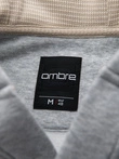 Men's button-down hooded sweatshirt - grey melange V2 OM-SSZP-0186