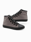 Men's shoes sneakers in combined materials - graphite V8 OM-FOTH-0143