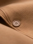 Single-breasted long men's suit style coat - light brown V3 OM-COWC-0105