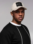 Men's baseball cap with large patch - cream V4 OM-ACCS-0101