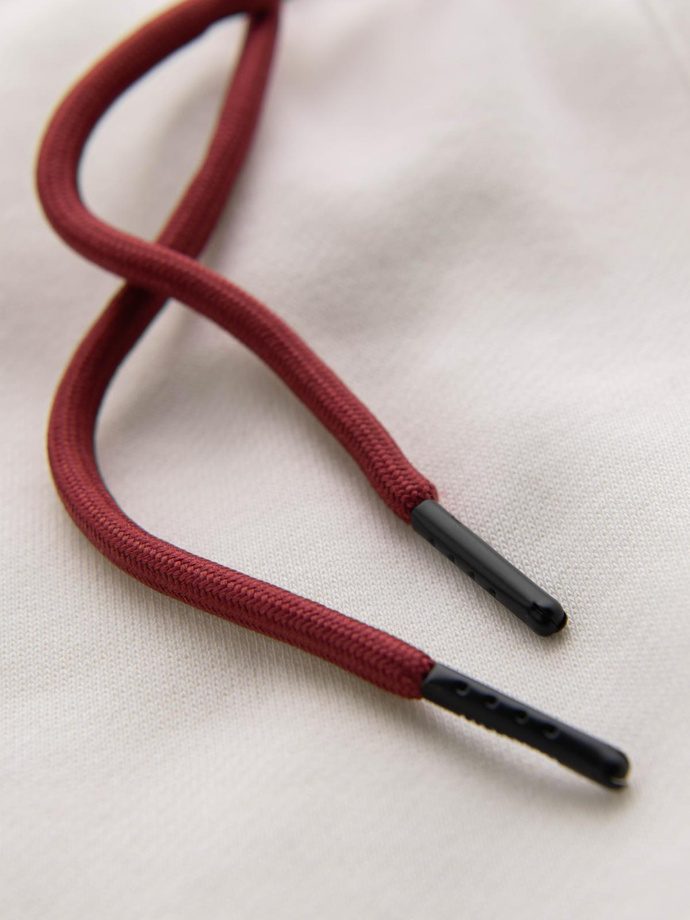 Vyriškos sportinės džogerio kelnės su apvadais - kreminės V2 OM-PASK-0284