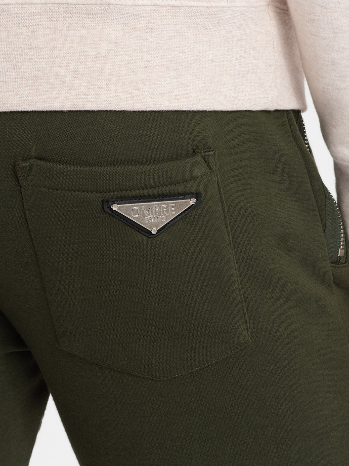 Pantaloni de trening jogger pentru bărbați - olive V1 OM-PASK-22FW-004